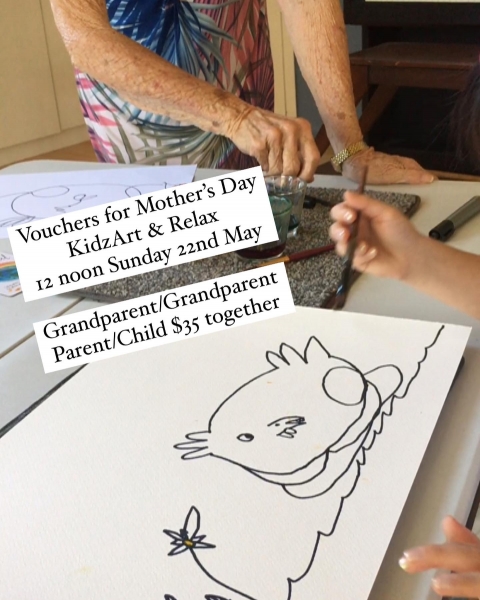 Grandparent/grandchild Art & Relax